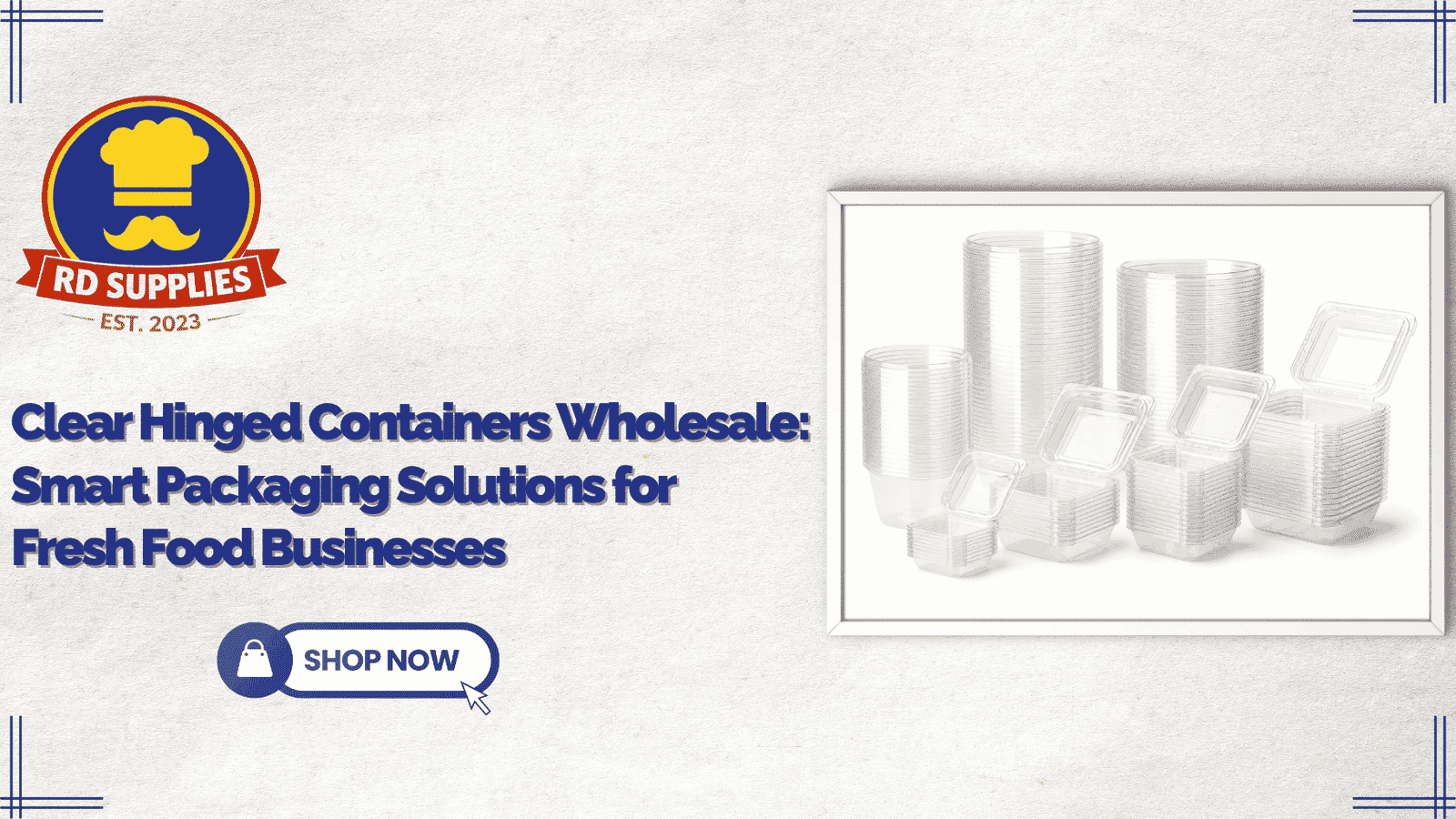 Clear Hinged Containers Wholesale